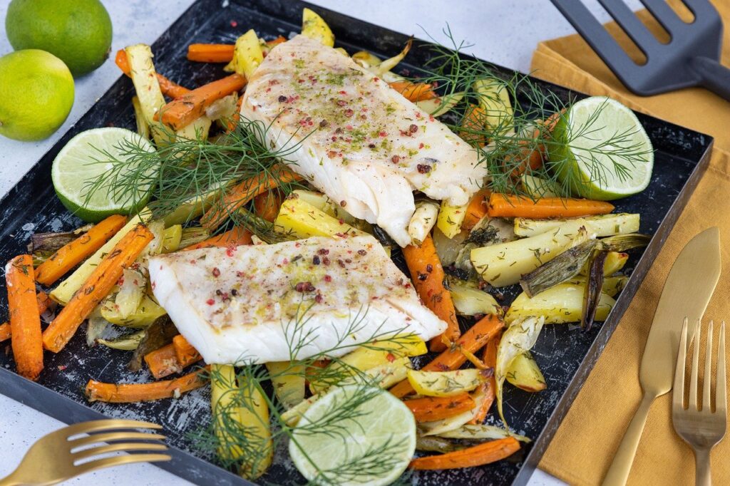 pescado con vegetales, recetas saludables